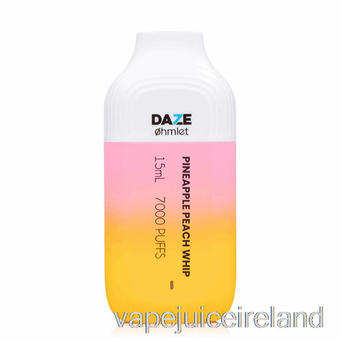 Vape Juice 7 Daze OHMLET 7000 0% Zero Nicotine Disposable Pineapple Peach Whip